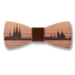 Dřevěný motýlek s motivem Prahy s vlastním textem