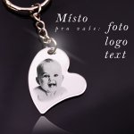 Klíčenka SRDCE s vlastní fotkou nebo textem