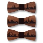 Motýlek dřevěný CITY s vlastním textem